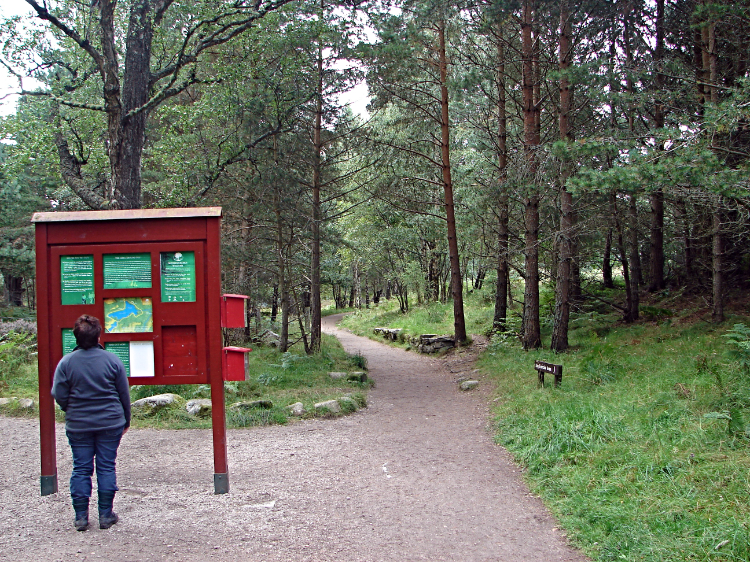 Information board at the start