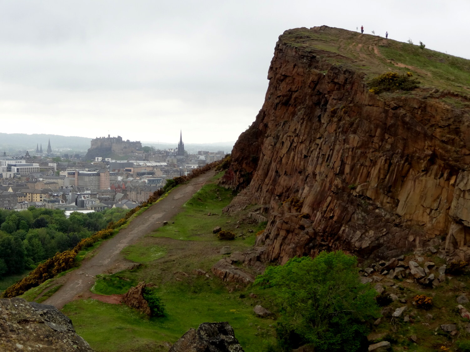 Edinburgh Castle and Salisbury Crag