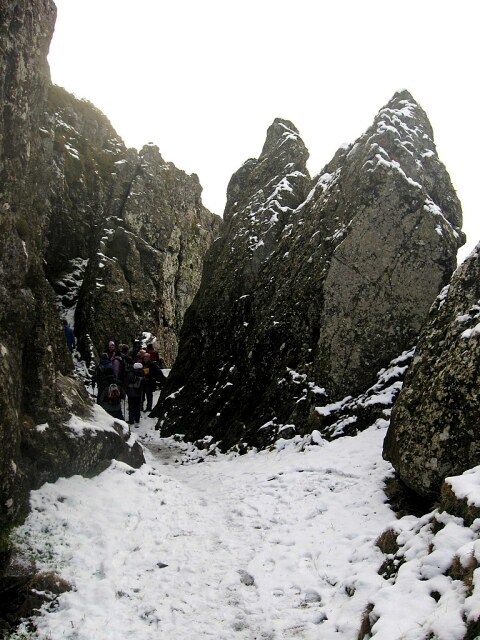 Exploring the Whangie in winter