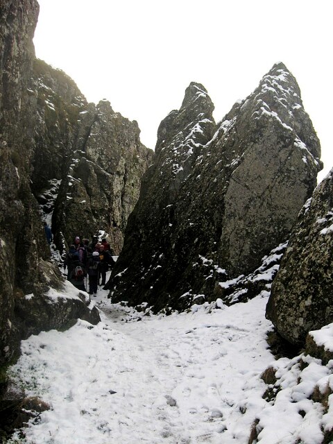 Exploring the Whangie in winter