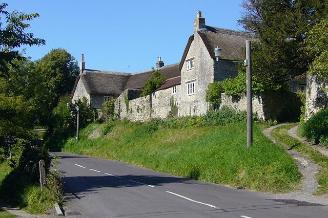 Thatched cottages in Mells