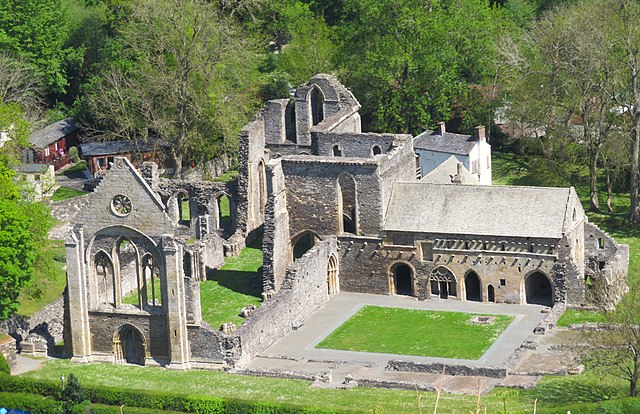 View to Valle Crucis Abbey from Velvet Hill