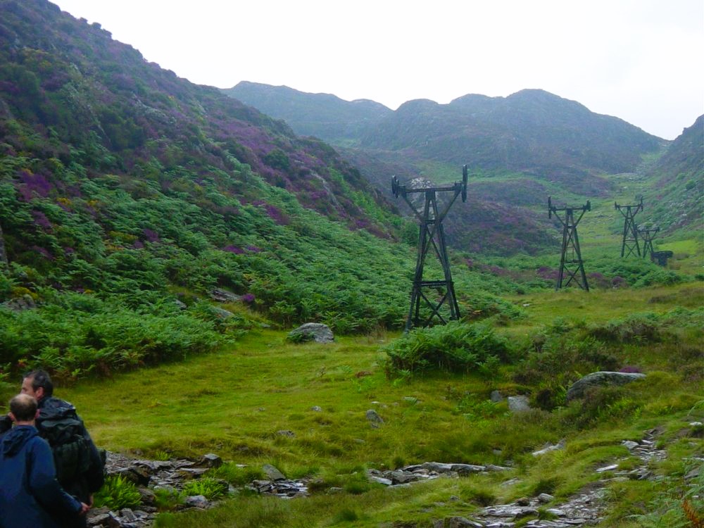 The disused aerial ropeway of Sygun