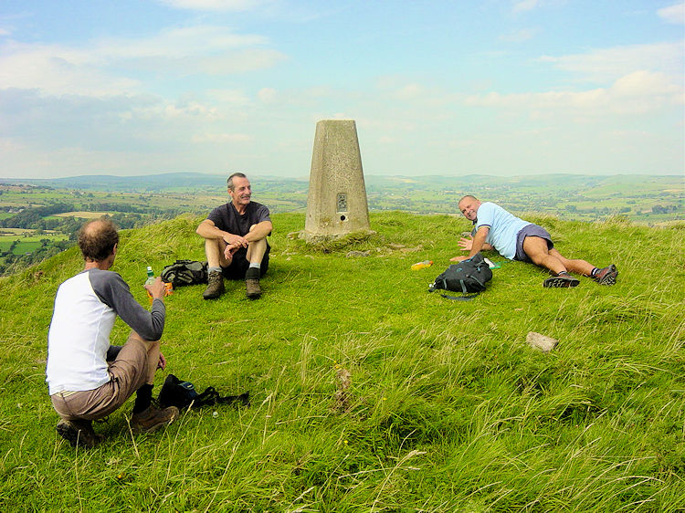 Ecton Hill trig point, 369m high