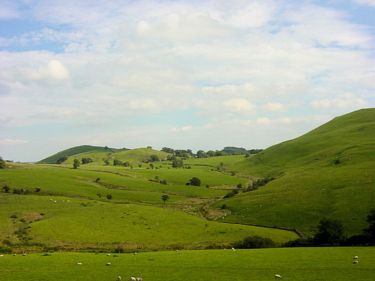 The view south from Ecton Hill