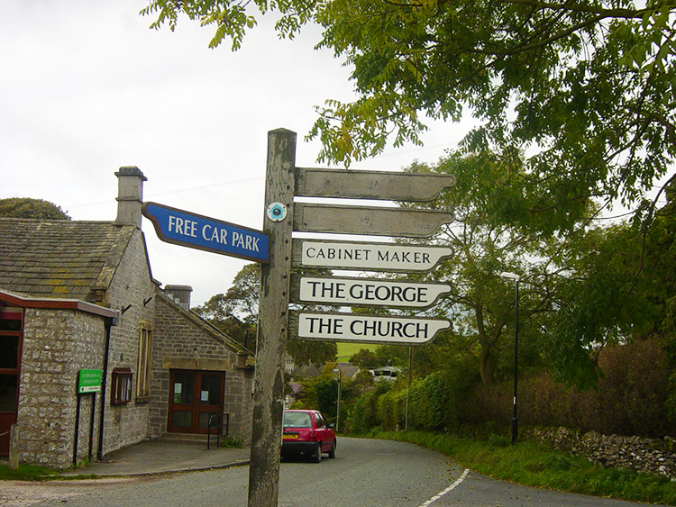 Local amenity signs in Alstonefield