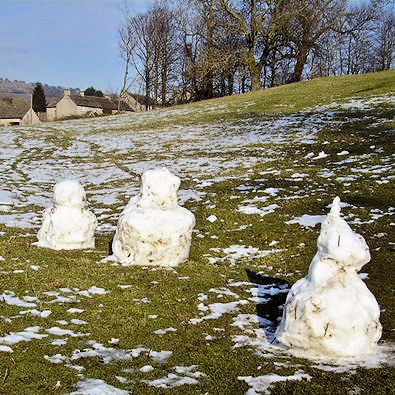 Little Longstone snow 'persons'