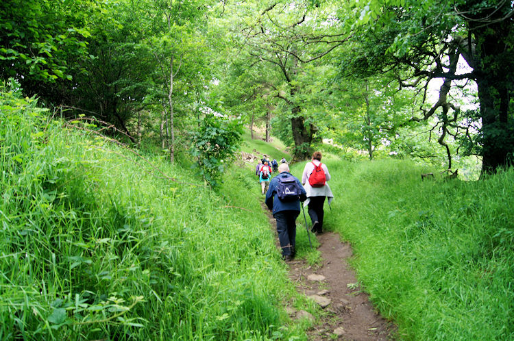 Huddersfield Ramblers on the climb to Pike Low