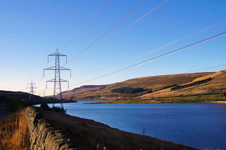 View to Woodhead Reservoir from the trail
