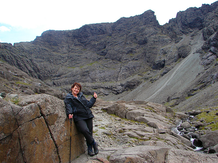 Lil celebrates her 500 metre climb