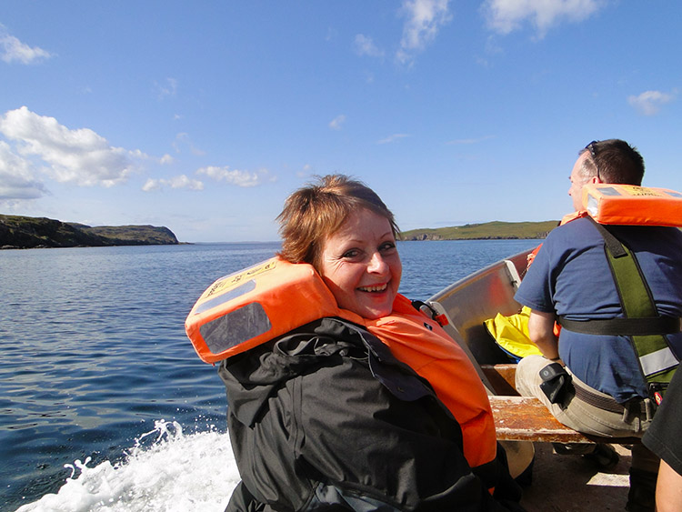 On the ferry from Tarbet to Handa Island