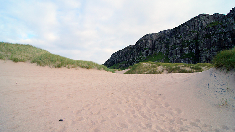 Climbing out of Sandwood Bay