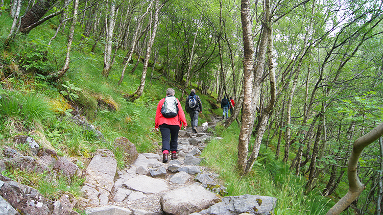 Climbing through the Glen Nevis gorge