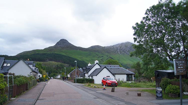 View to the Pap of Glencoe from Glencoe village