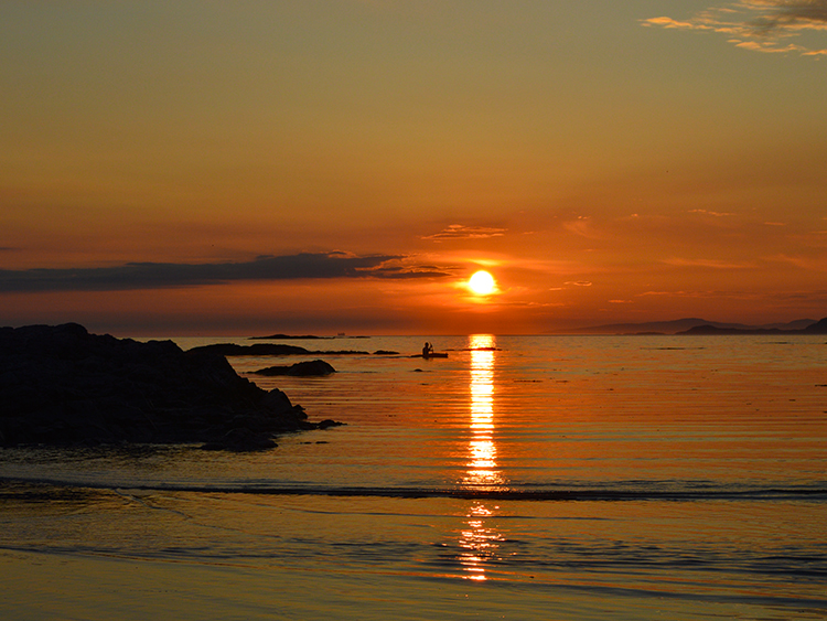 Rum sunset looking towards Eigg