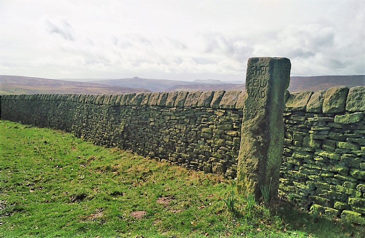 Moscar Cross with Win Hill in the background