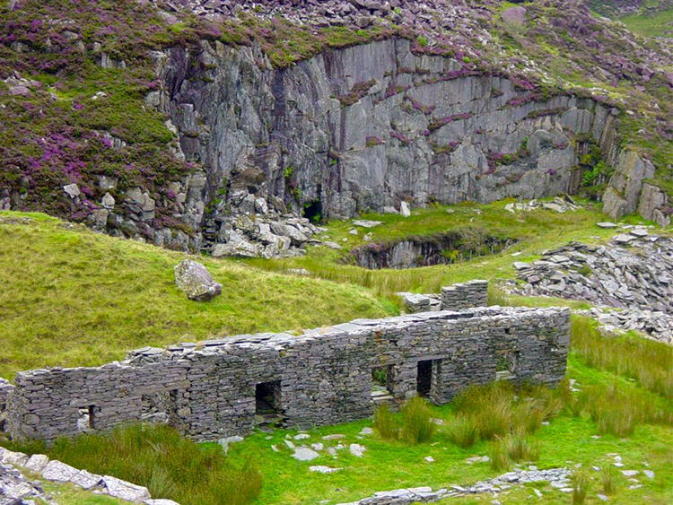 The abandoned settlement at the disused quarry