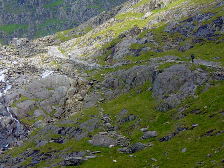 Climbing the steepest part of the Miner's Track