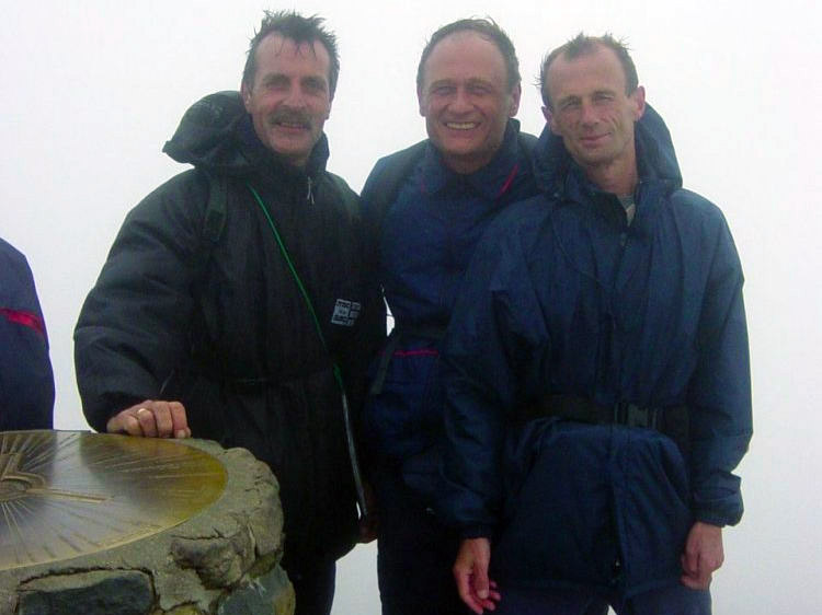 At the summit of Snowdon without a view