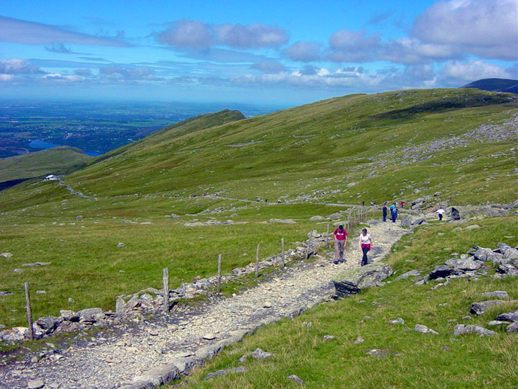 Some were even in high heels on the Llanberis path