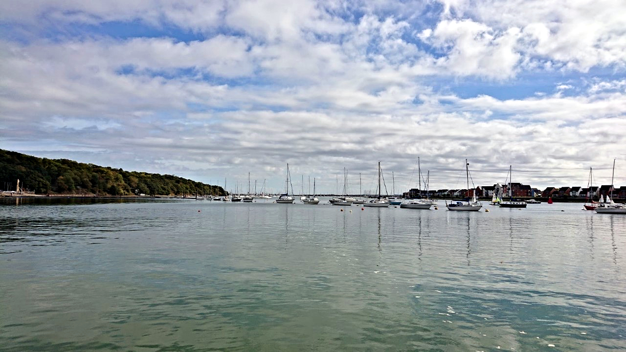 Yachts moored at Lower Upnor