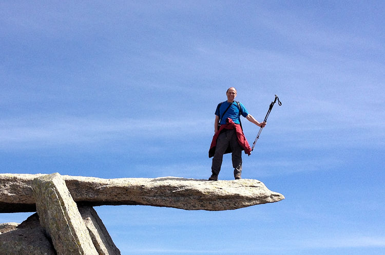 Standing on the Cantilever Stone, Glyder Fach