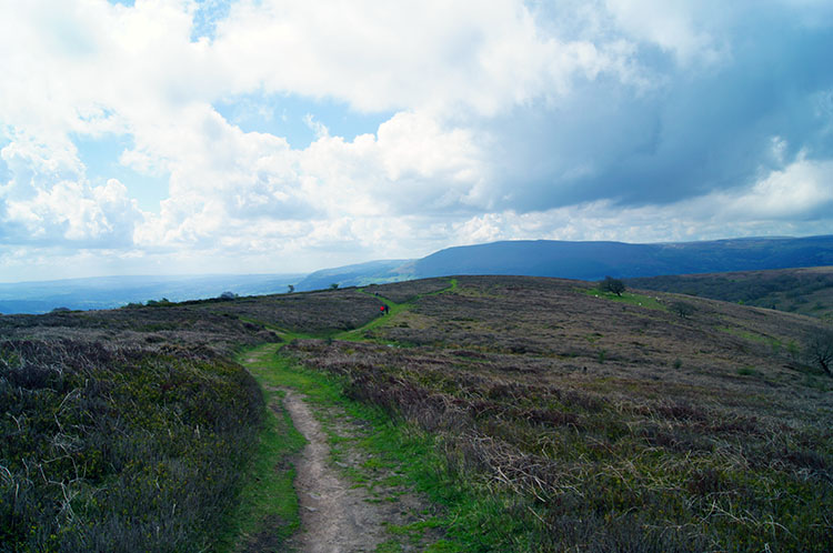 Following the path down towards Abergavenny