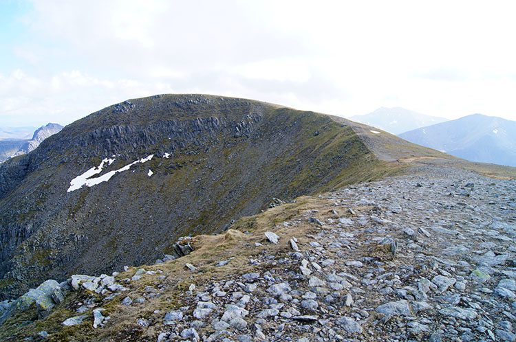 Crossing Cefn Ysgolion Duon to Carnedd Dafydd