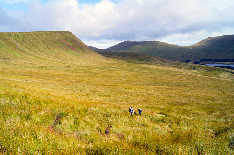 Looking north to Graig Fan Ddu, Cribyn and Fan y Big