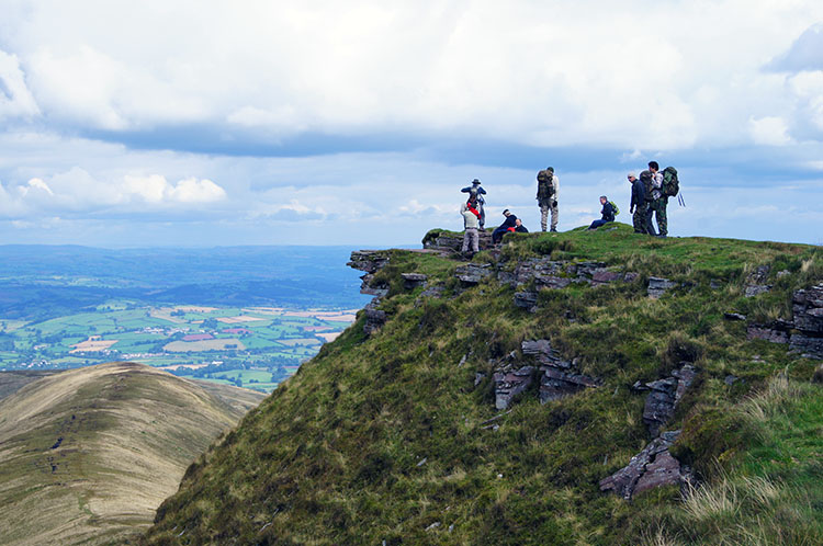 Lofty view from the summit of Fan y Big