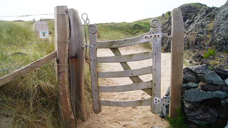 Heritage Gate on Llanddwyn Island