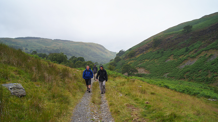 Following the line of Nant Egnant up country