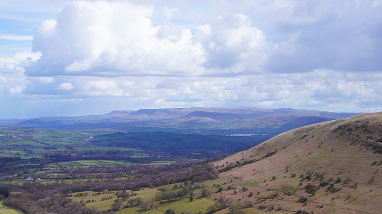 View north-east to the Black Mountains