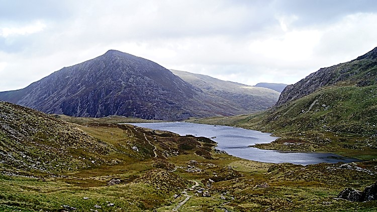 View from below Devil's Kitchen to Llyn Idwal