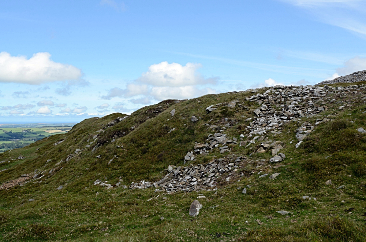 Embankment remains on Foel Drygarn