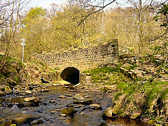 Bridge crossing Loadpit Beck in Shipley Glen