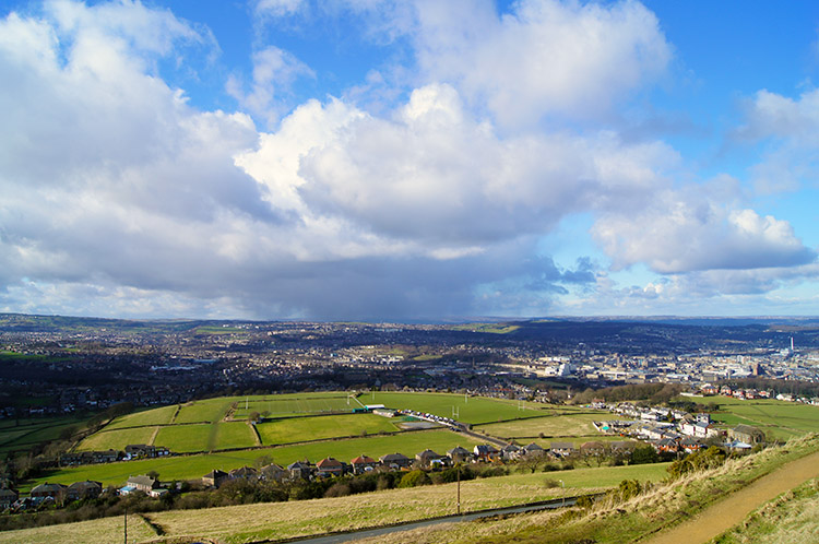 View from Castle Hill to Huddersfield