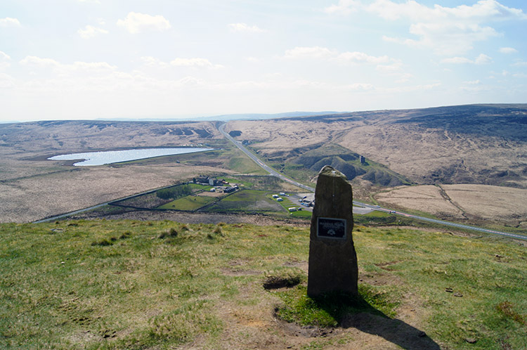 View from Pule Hill to the A62 crossing the Pennines