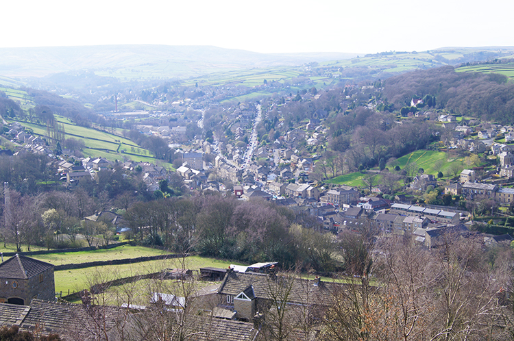 View to Holmfirth from Holmfirth Cliff