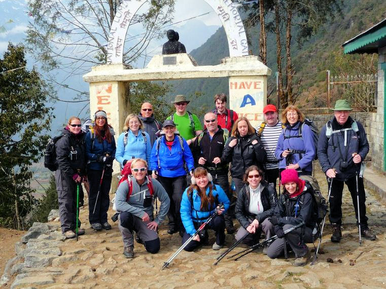 Me and new friends at the Gate of Lukla