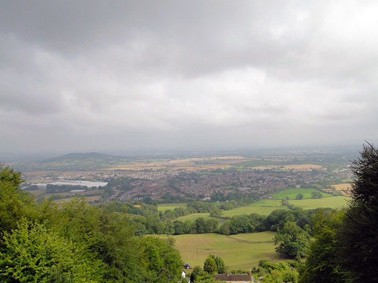 The view north to Brockworth from Cooper's Hill