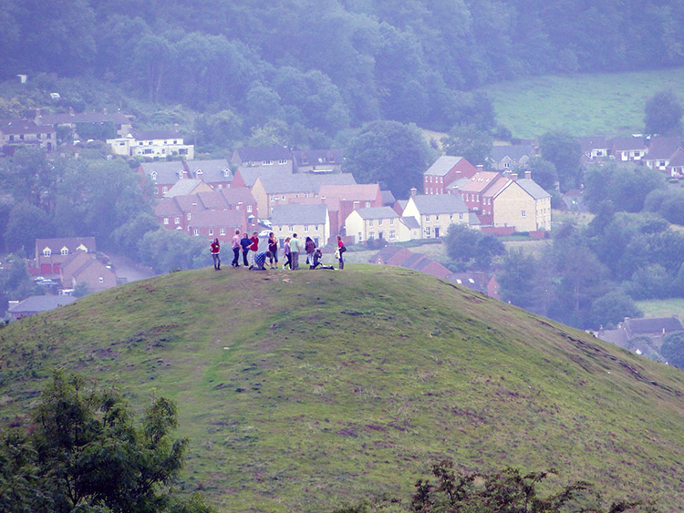 Youngsters enjoying the view from Peaked Down