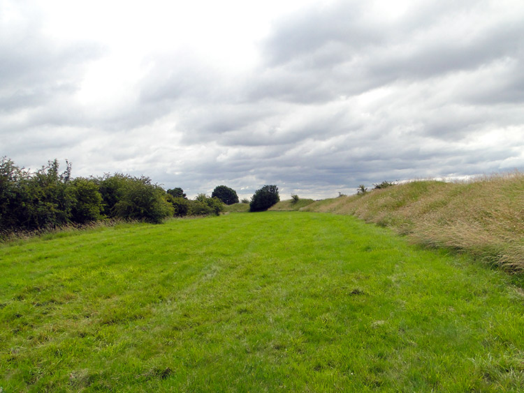 Raised north facing bank of Little Sodbury hillfort