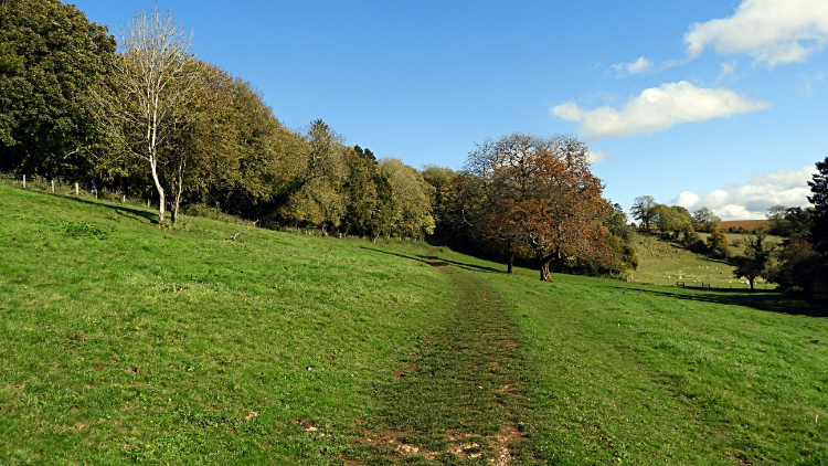 The climb from Naunton toward Brockhill