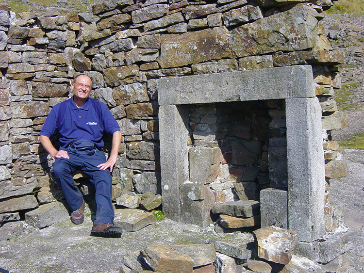 Taking a rest at Swinner Gill Lead Mines