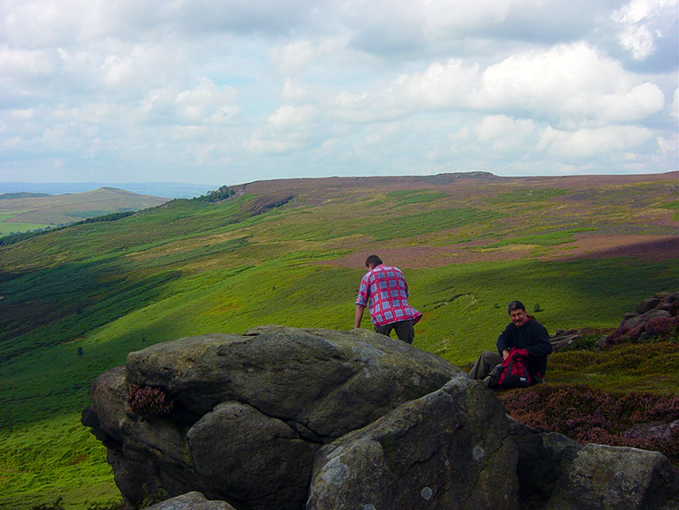 Enjoying our break on Embsay Crag