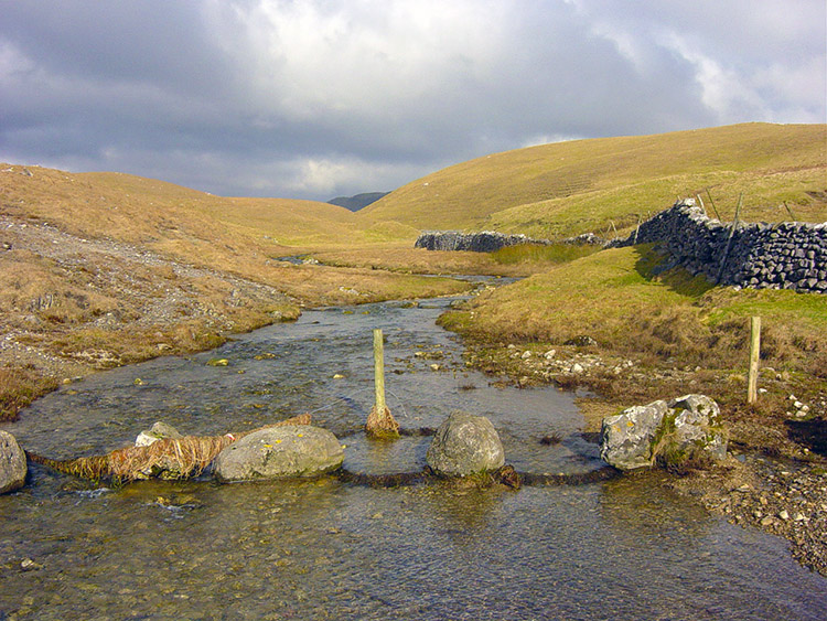 Gordale Beck leading down to Gordale Scar