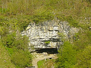 The entrance to Ingleborough Cave