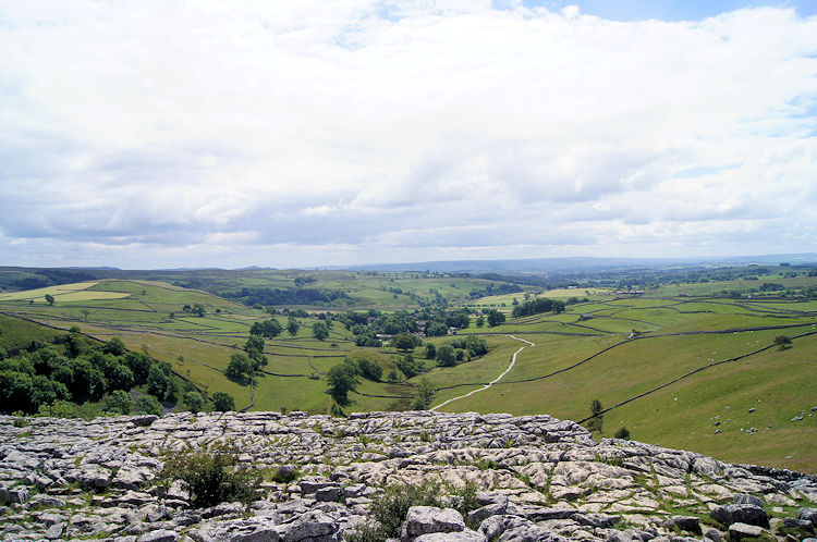 View from Malham Cove to Malhamdale