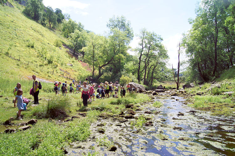 Studious schoolchildren at Malham Cove